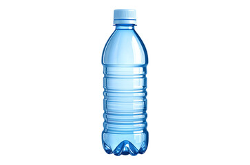 Naklejka premium Isolated transparent plastic bottle of water with a white cap refreshing and healthy