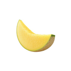 Delicious Slice of Honeydew Melon Isolated on Black Background