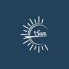 simple sun logo icon template design vector	