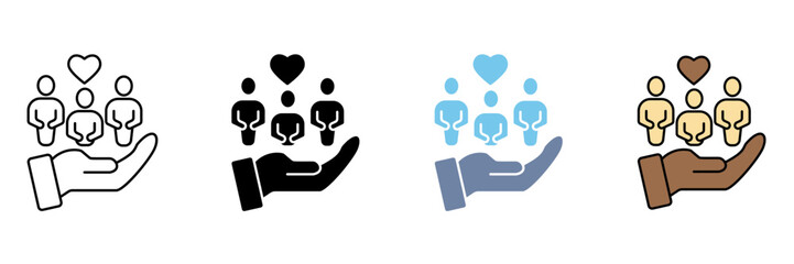 inclusion concept line icon. Simple element illustration.