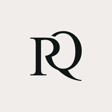 letter rq logo icon template design vector	