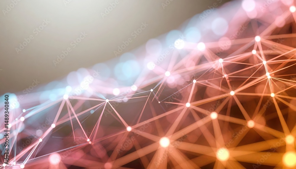 Poster a colorful abstract background featuring neural net style ai visuals conducting compliance audits