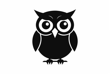 Fototapeta premium hootie silhouette vector illustration