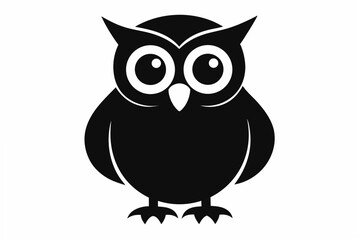 Fototapeta premium hootie silhouette vector illustration
