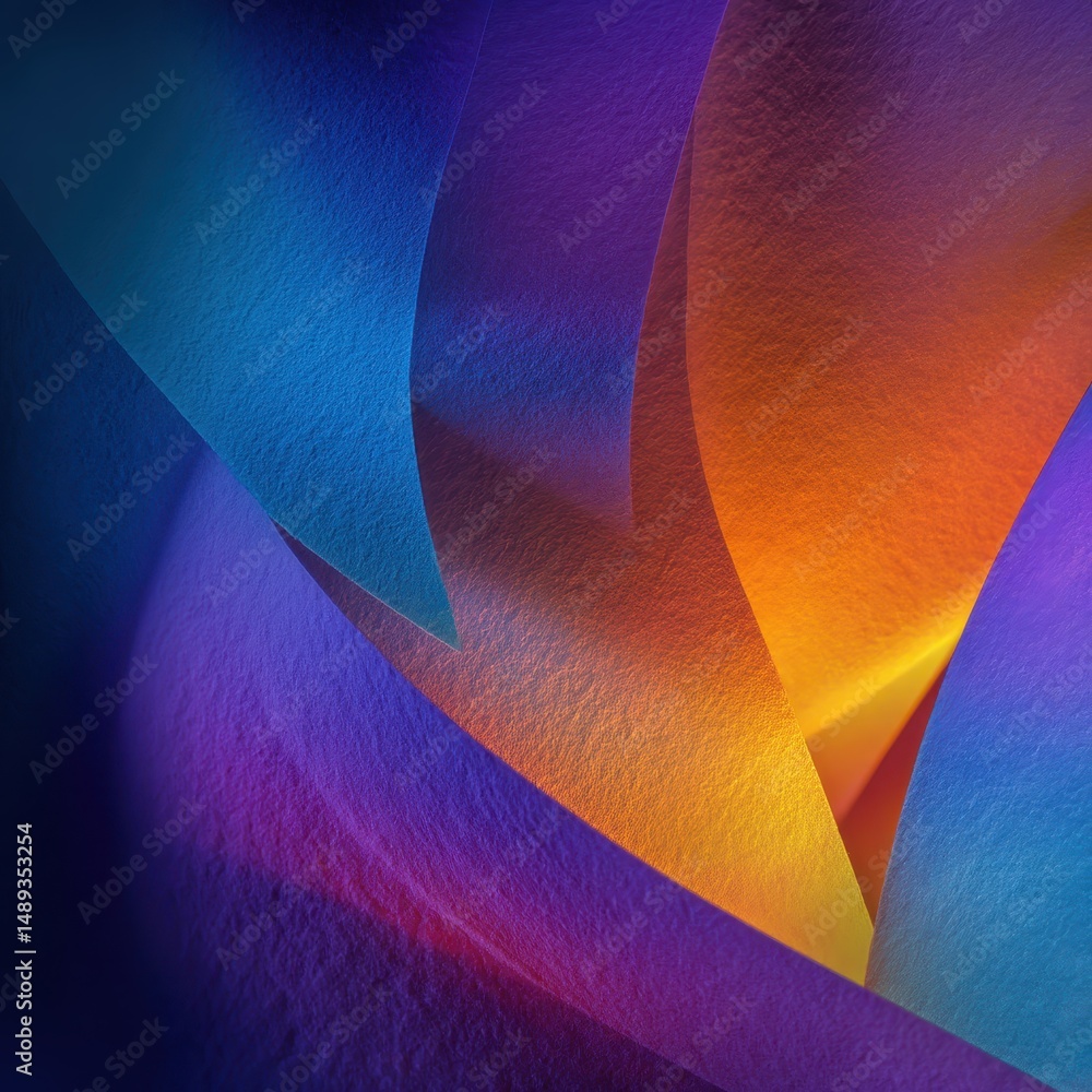 Poster vibrant abstract background with flowing colorful waves and light play creating a dynamic and energe