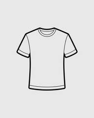 Tshirt outline icon. linear style sign for mobile concept and web design. Shirt simple line vector icon. Symbol, logo illustration. Pixel perfect vector graphics 
