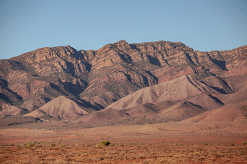 Desert mountains view of Ikara–Flinders Ranges National Park, SA, Australia