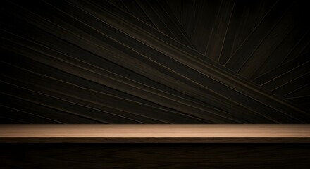 High Quality Dark Wooden Background with Elegant Lines for Design