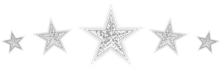 Glitter Five Stars Confetti, Five Star Service