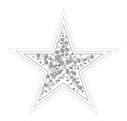 Silver Glitter Stars Beaming Icon