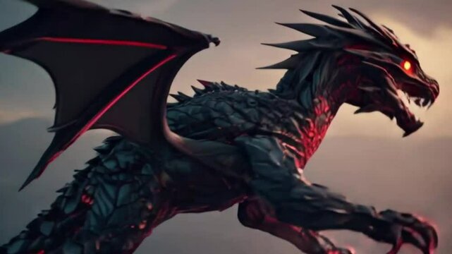 Big dragon in phose, ai generative