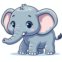 Vector Cartoon Elephant