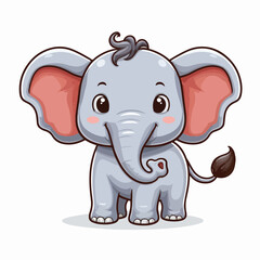 Vector Cartoon Elephant