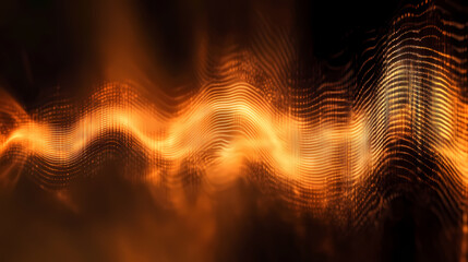 Abstract background with plasma frequency quantum networks on obsidian canvas. [Orbital Echoes] | Channel Mist | blurred frequency. Illustration