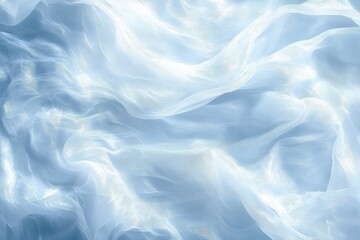 Obraz premium Delicate translucent white fabric softly flowing and layered creating gentle waves and ethereal light reflections
