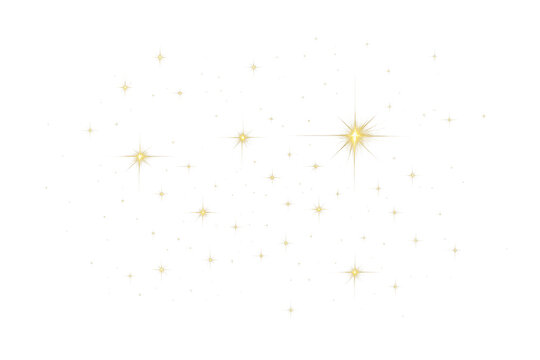 Celestial Sparkle: Glimmering golden stars scattered against a background, radiating a sense of wonder, magic, and ethereal beauty. Evoking feelings of enchantment.