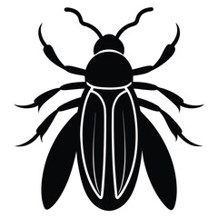 bug of insect vector black set icon vector illustr