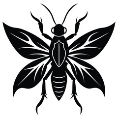 cool insect silhouette set designs