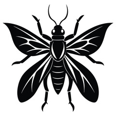cool insect silhouette set designs