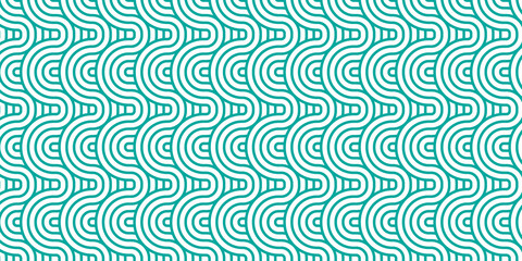 Overlapping Pattern Minimal diamond geometric waves spiral abstract circle wave line. blue seamless...