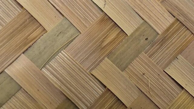 close up of woven bamboo texture