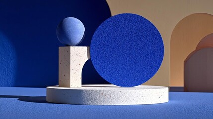 Abstract shapes with blue tones and textures. Abstract Futuristic Business Background