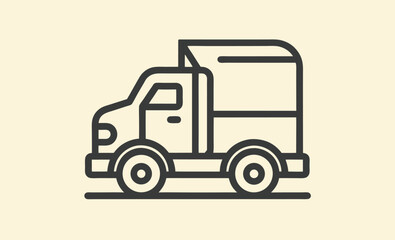 Truck silhouette icon, Cargo truck vector, Delivery truck view, Truck front graphic, Truck side outline, Transport vehicle silhouette