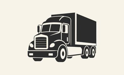 Truck silhouette icon, Cargo truck vector, Delivery truck view, Truck front graphic, Truck side outline, Transport vehicle silhouette