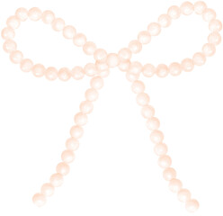White Pearl Bow Watercolor Beadded Ribbon Vintage y2k Aesthetic