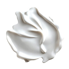 Creamy, smooth, textured, white substance, abstract blob