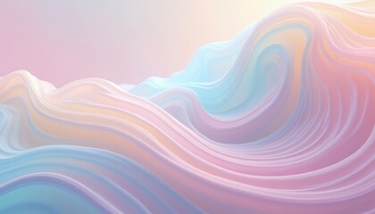 Obraz premium Abstract Pastel Wave Pattern for Digital Art Decoration