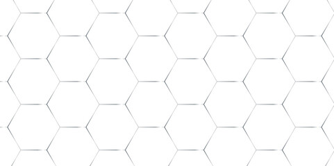 Fototapeta premium Modern hexagon polygonal technology vector. seamless bright white abstract honeycomb science digital texture background. Abstract square digital grid pattern background with hexagons.