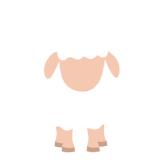 sheep little girl in a white dress