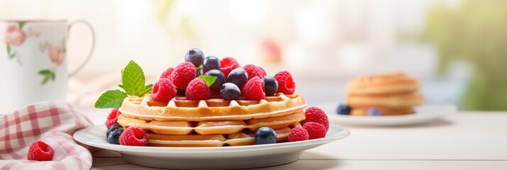 delicious pancakes with berries