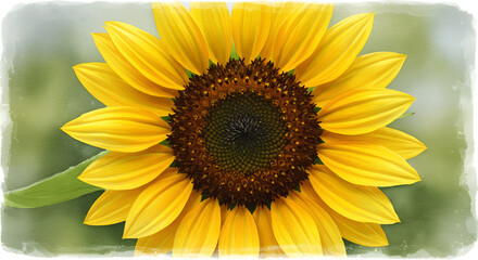 Fototapeta premium Vibrant Sunflower Close-Up A Stunning Floral Image