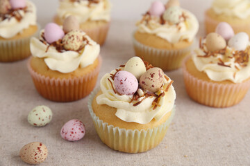 Easter eggs cupcakes