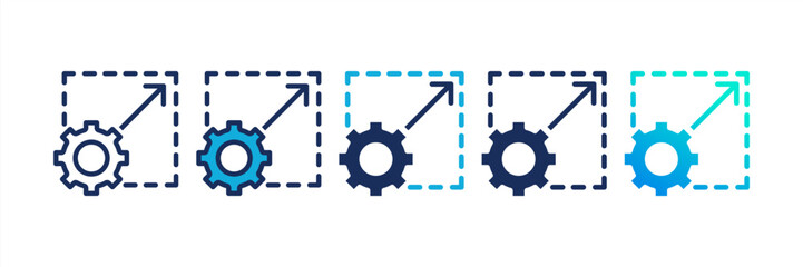 Scalability Multi Style Icon Set