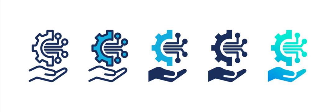 Digital Transformation Multi Style Icon Set