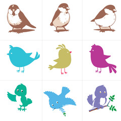 Group Bird Vector Design