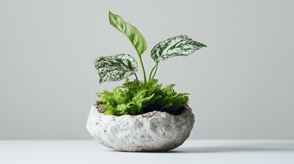 young plant in a pot