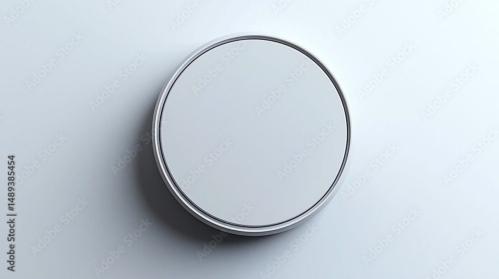 Poster blank round object on a light background