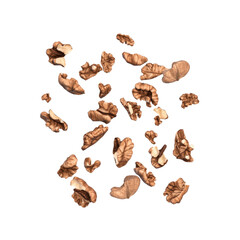 Obraz premium Walnuts Falling on Black Background - High Resolution Food Photography