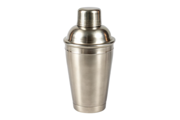 PNG Stainless steel cocktail shaker with polished finish for mixing drinks