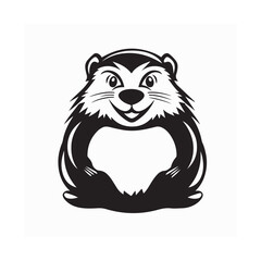 Woodchuck Cartoon Image vector isolated on white background.