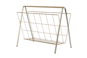 PNG Modern metal magazine rack with grid design for stylish storage