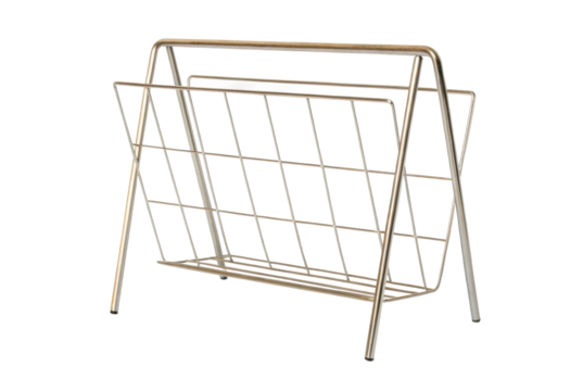 PNG Modern metal magazine rack with grid design for stylish storage