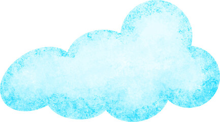 Blue Cloud Watercolor Illustration