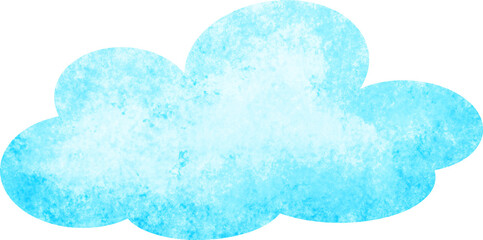 Blue Cloud Watercolor Illustration