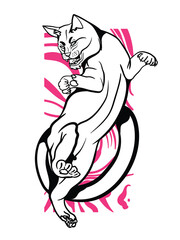 tiger illustration with japanese style for kaijune event