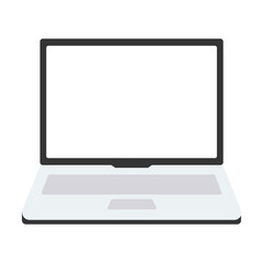 Laptop computer or notebook computer flat icon for apps and websites